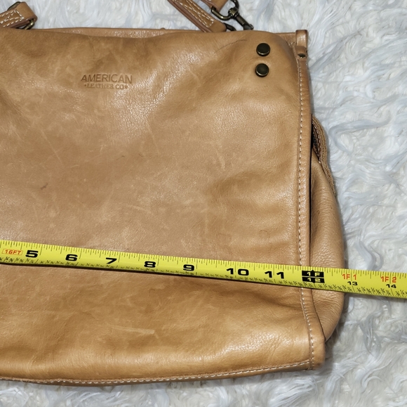 Americain Leather Co Warm Tan Leather Hand Bag - Picture 14 of 16